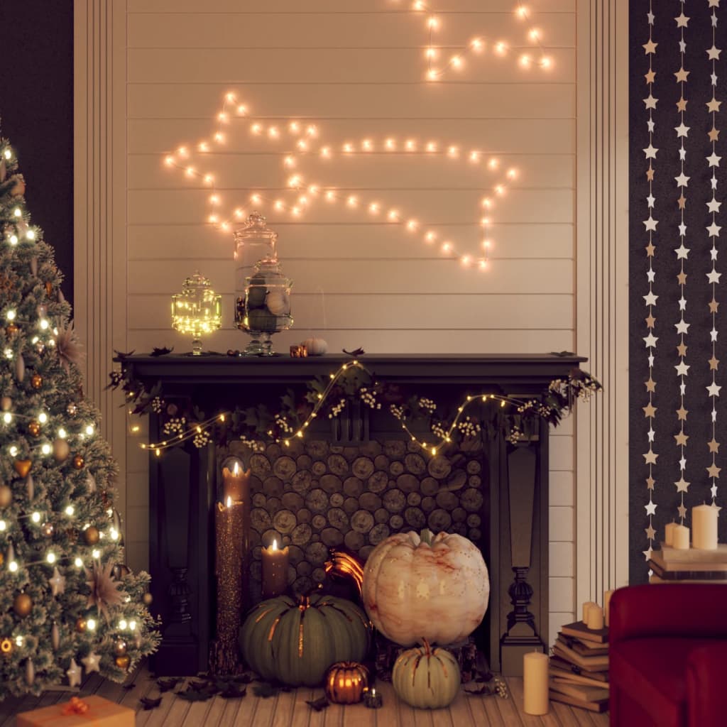 Božićne figure zvijezda padalica 48 LED tople bijele 65 x 28 cm