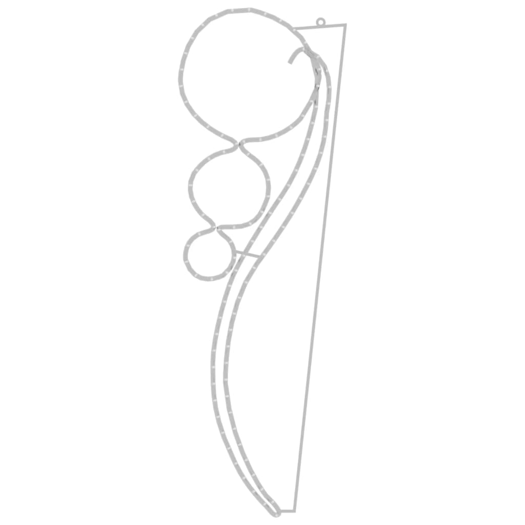 Svjetlosne trake s kuglicama 8 kom tople bijele 111,5x35x4,5 cm