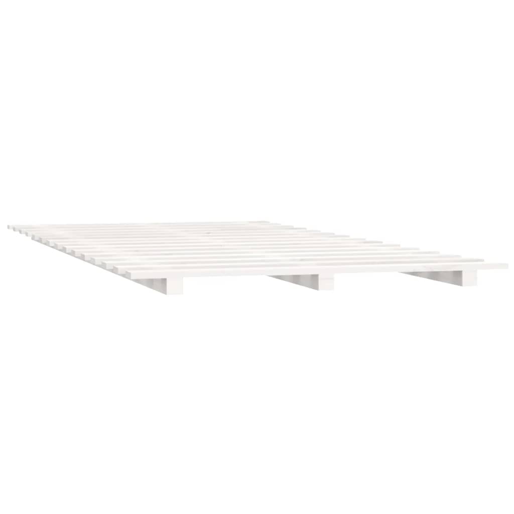 Okvir za krevet bijeli 90 x 200 cm od masivne borovine