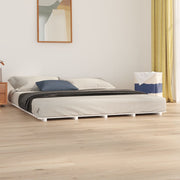 Okvir za krevet bijela 200 x 200 cm od masivne borovine