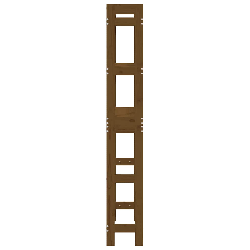 Stalak za kupaonicu boja meda 63 x 26 x 171 cm masivna borovina