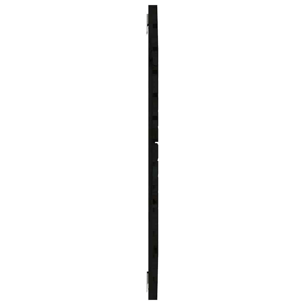 Zidno uzglavlje crni 96x3x91,5 cm od masivne borovine
