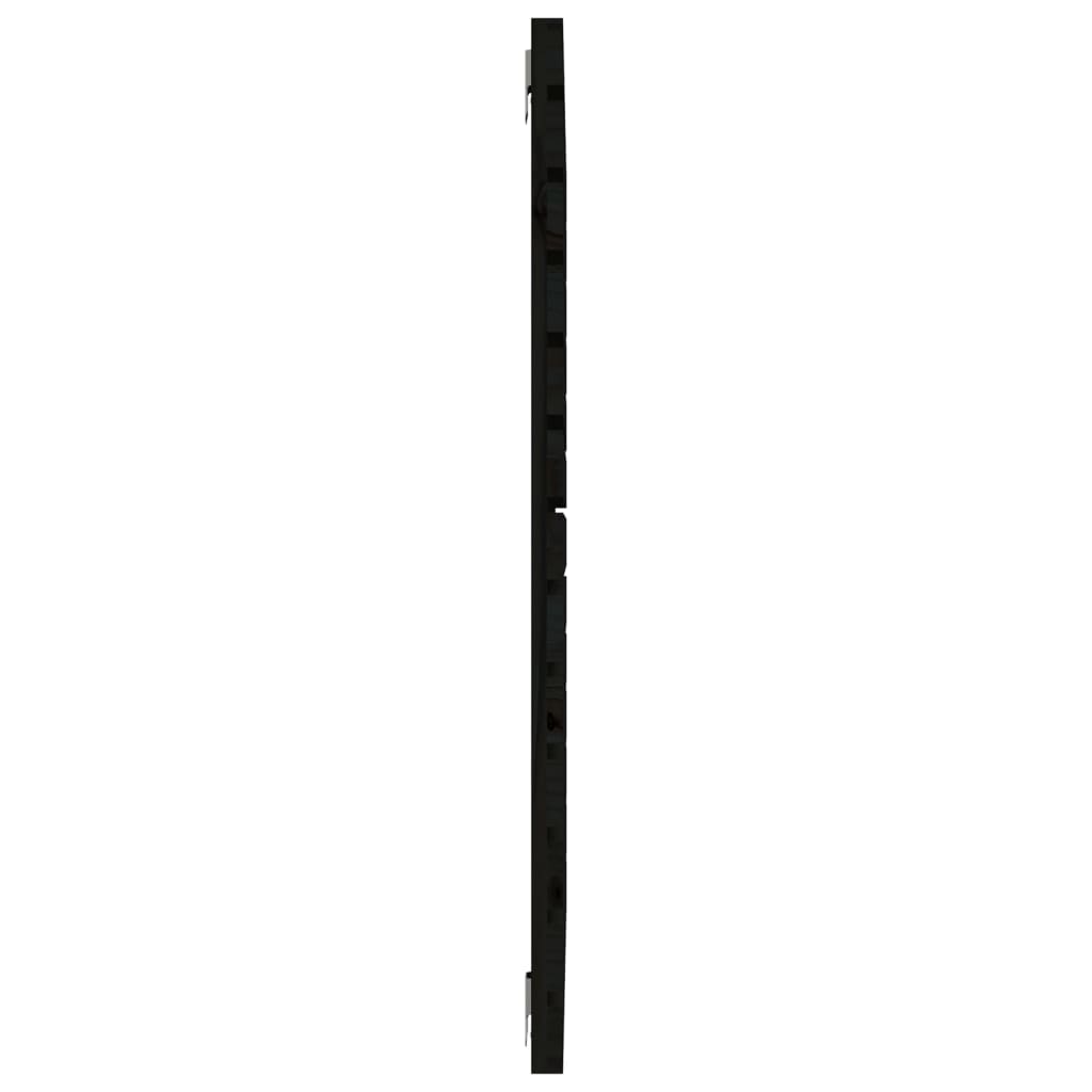 Zidno uzglavlje crni 126x3x91,5 cm od masivne borovine