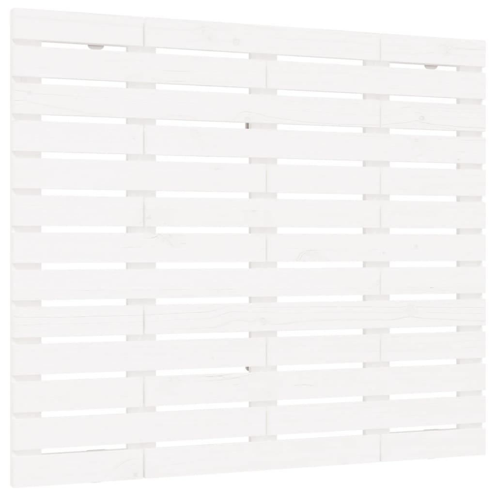 Zidno uzglavlje bijelo 146x3x91,5 cm od masivne borovine