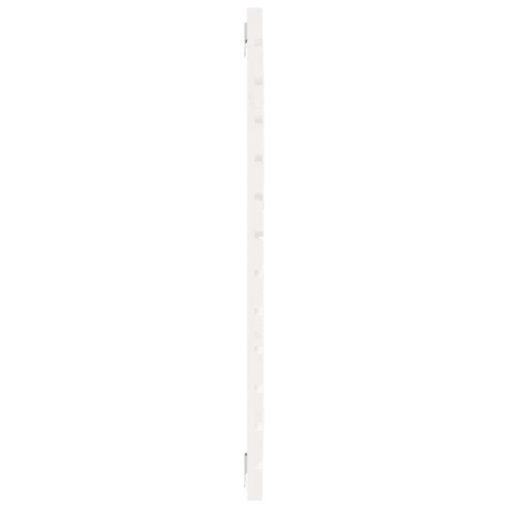 Zidno uzglavlje bijelo 146x3x91,5 cm od masivne borovine