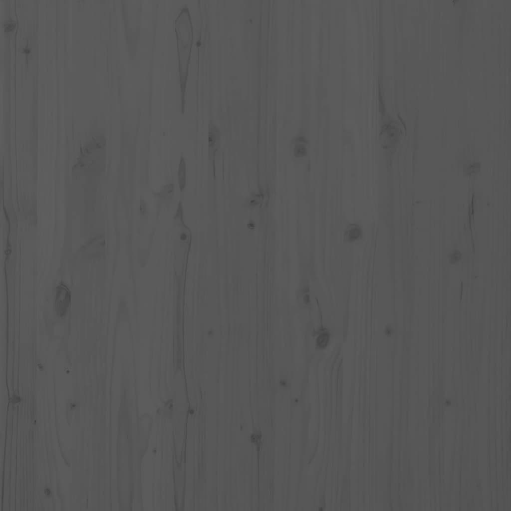 Zidno uzglavlje sivo 146x3x91,5 cm od masivne borovine