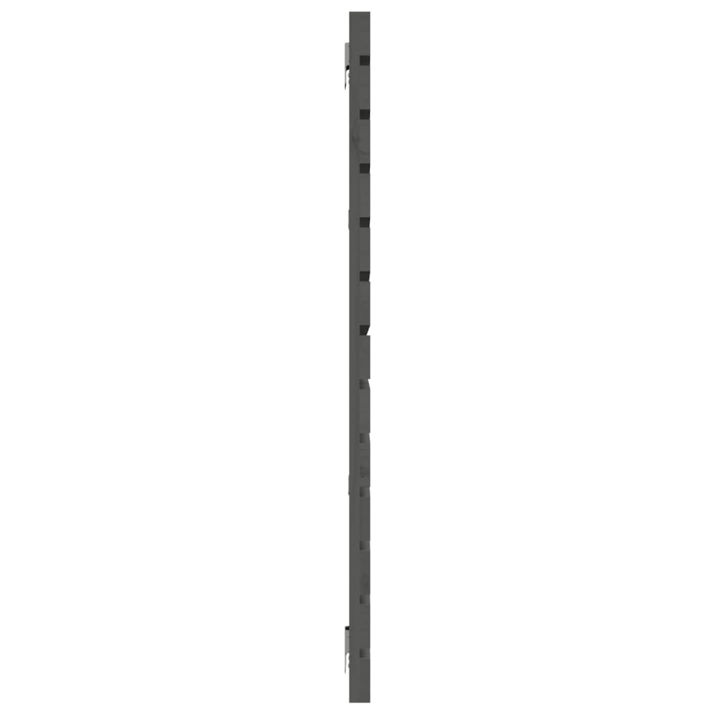 Zidno uzglavlje sivo 166x3x91,5 cm od masivne borovine