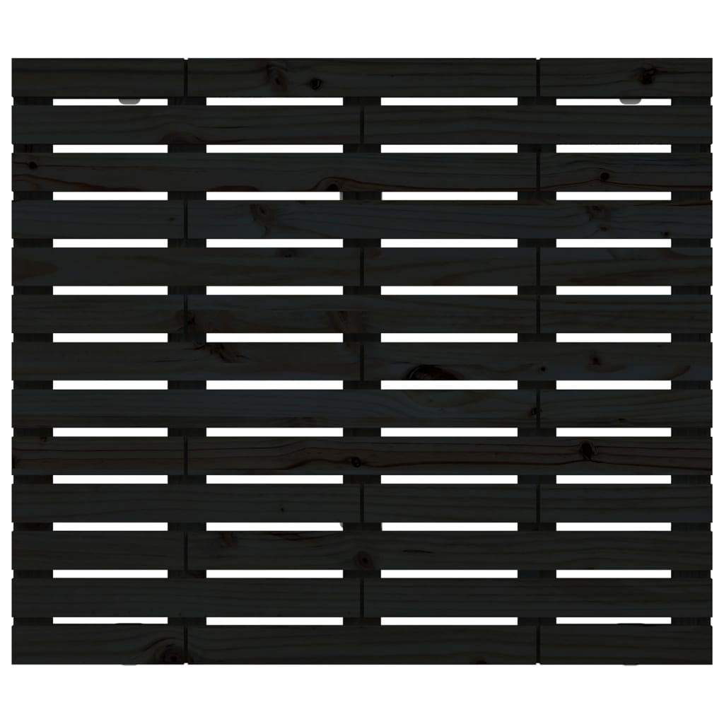 Zidno uzglavlje crni 141x3x91,5 cm od masivne borovine