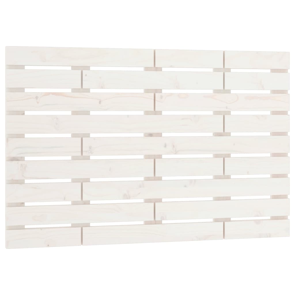 Zidno uzglavlje bijelo 81x3x63 cm od masivne borovine