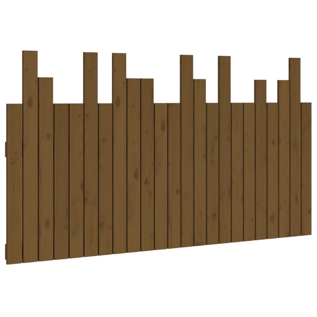 Uzglavlje za krevet boja meda 146,5x3x80 cm masivna borovina