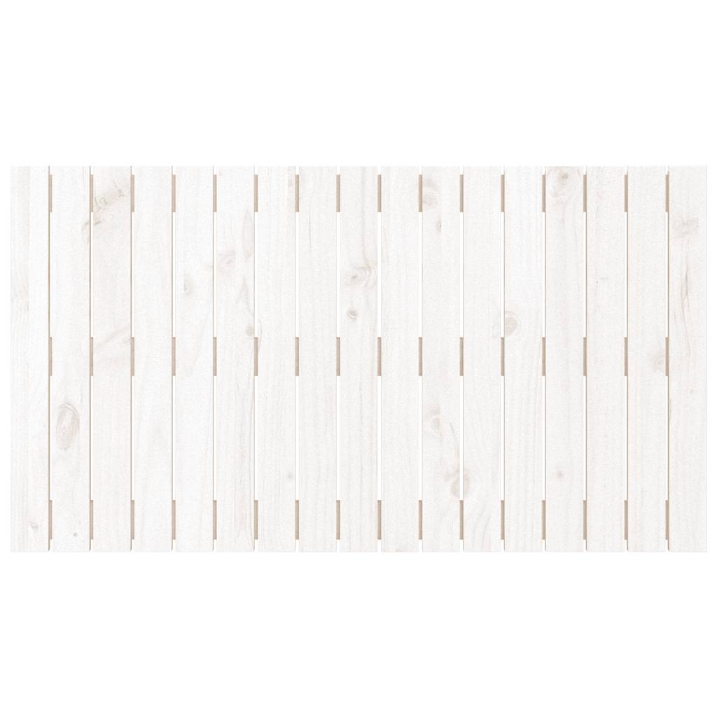 Zidno uzglavlje bijelo 108 x 3 x 60 cm od masivne borovine