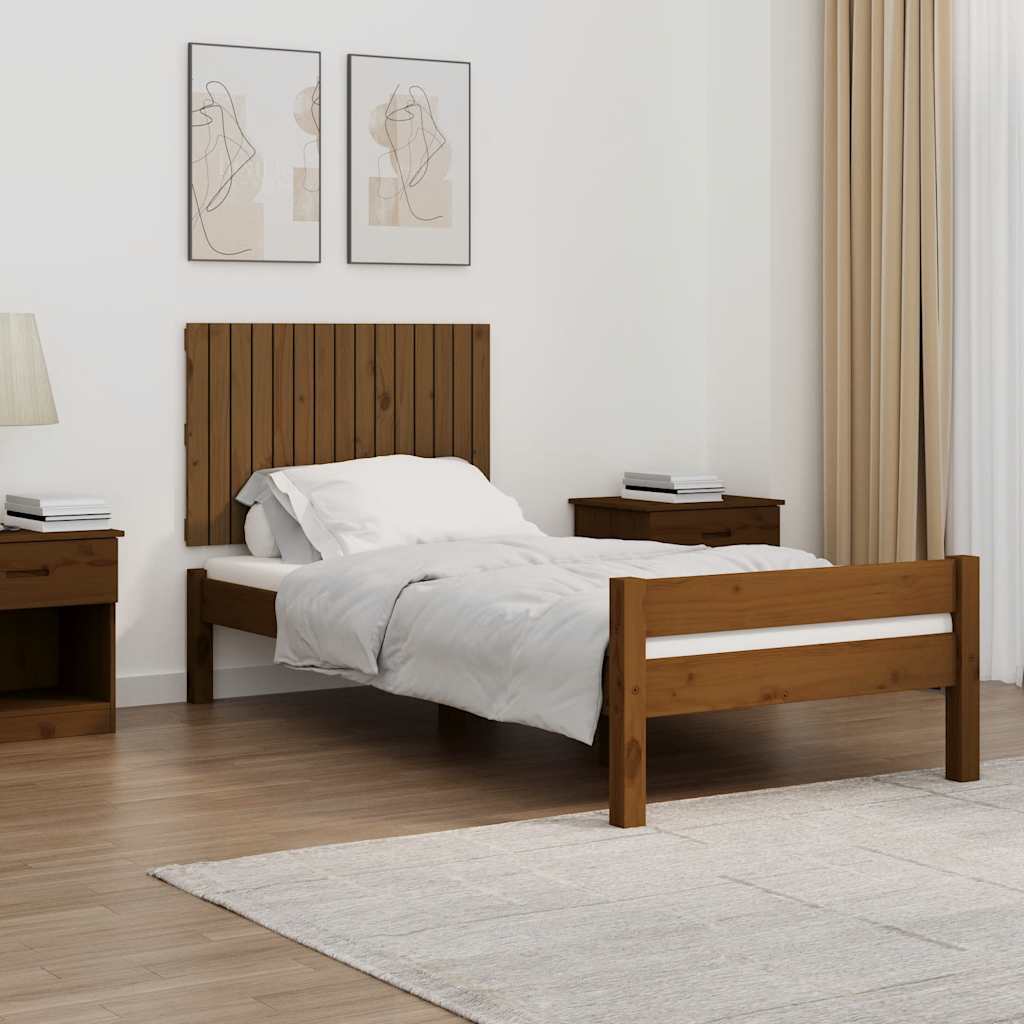 Uzglavlje za krevet boja meda 95,5x3x60 cm masivna borovina