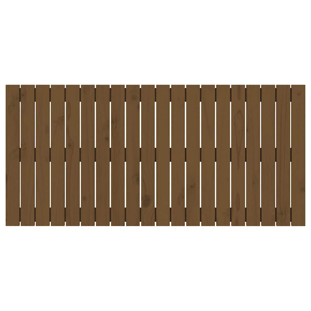 Uzglavlje za krevet boja meda 127,5x3x60 cm masivna borovina