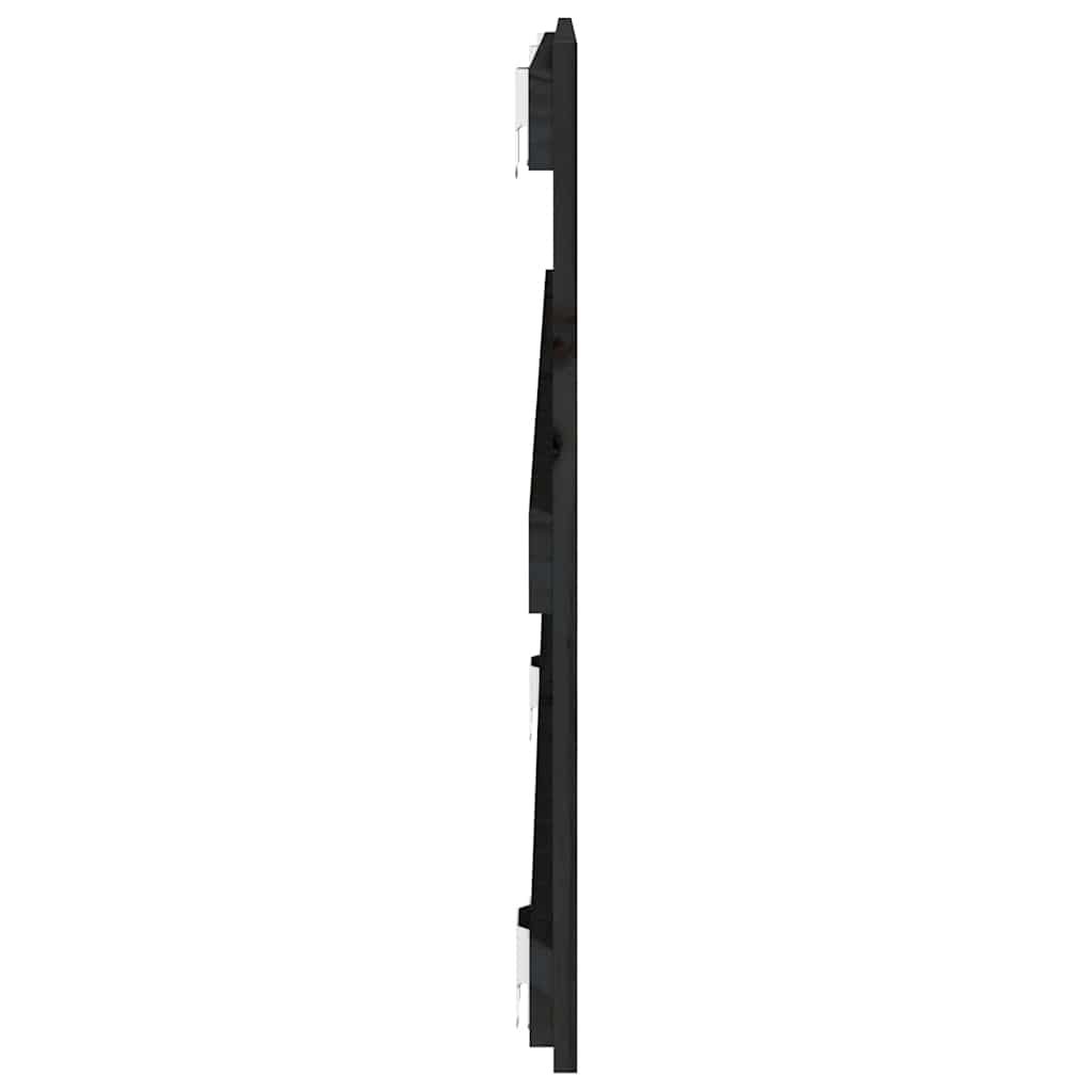 Uzglavlje za krevet Crno 127,5x3x60 cm od masivne borovine