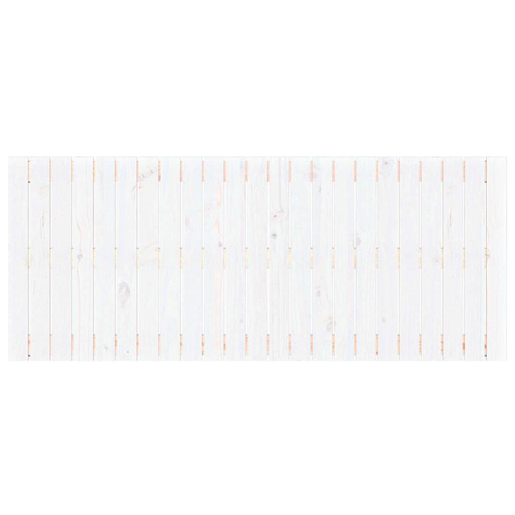 Zidno uzglavlje bijelo 147x3x60 cm od masivne borovine