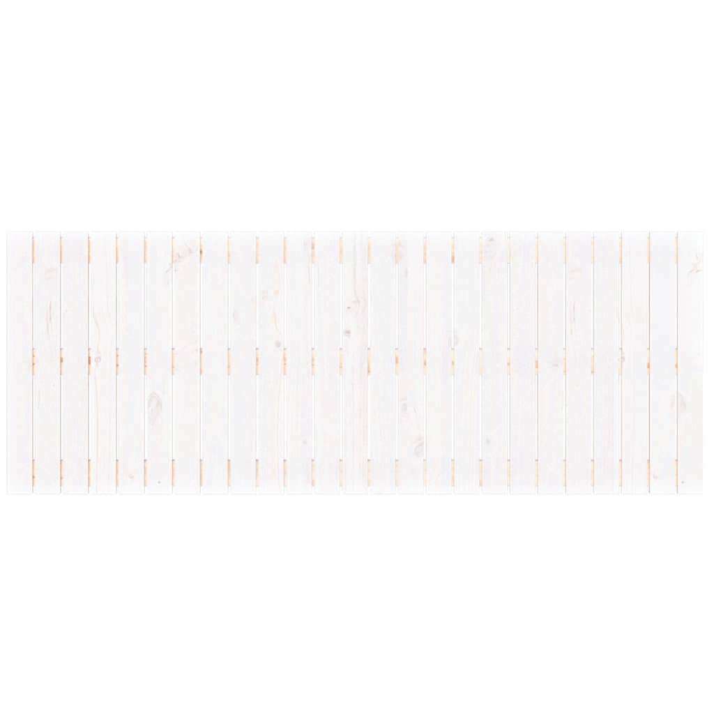 Zidno uzglavlje bijelo 159,5x3x60 cm od masivne borovine