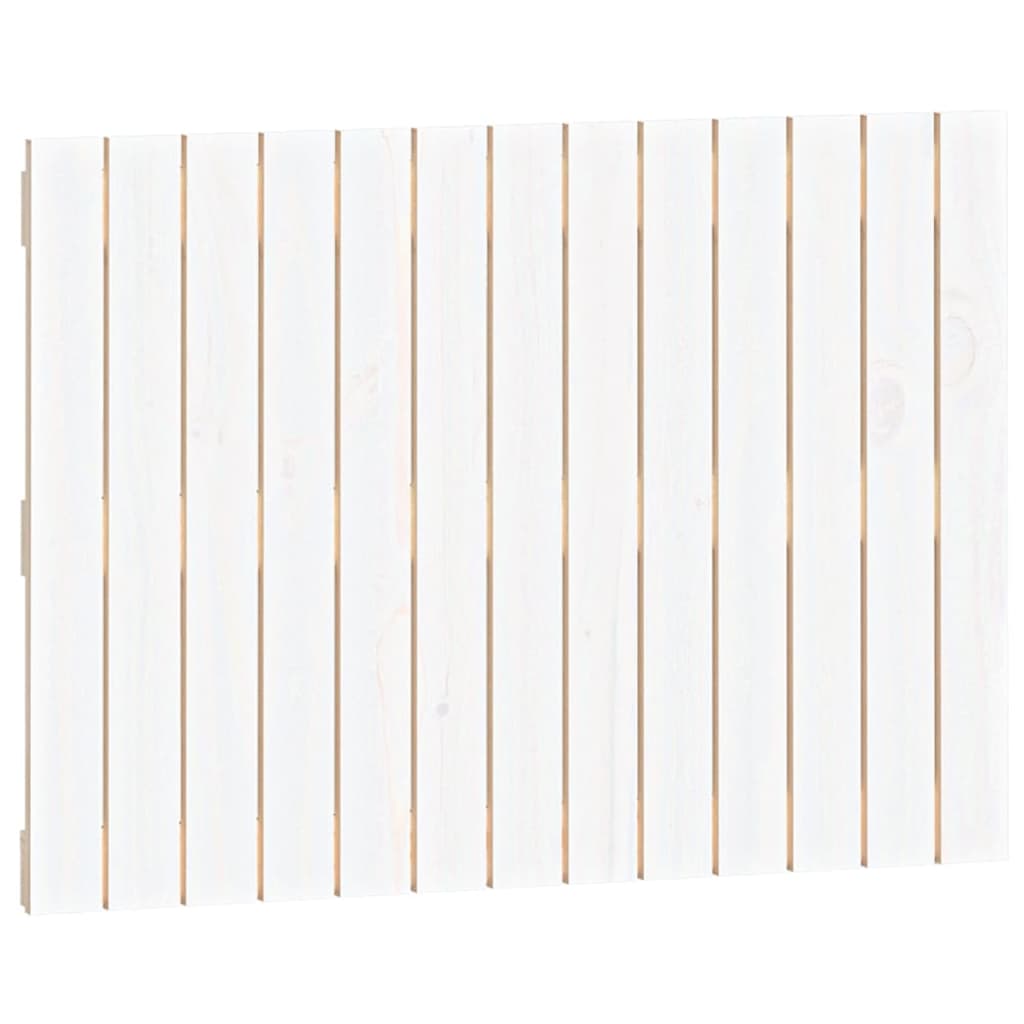 Zidno uzglavlje bijelo 82,5x3x60 cm od masivne borovine