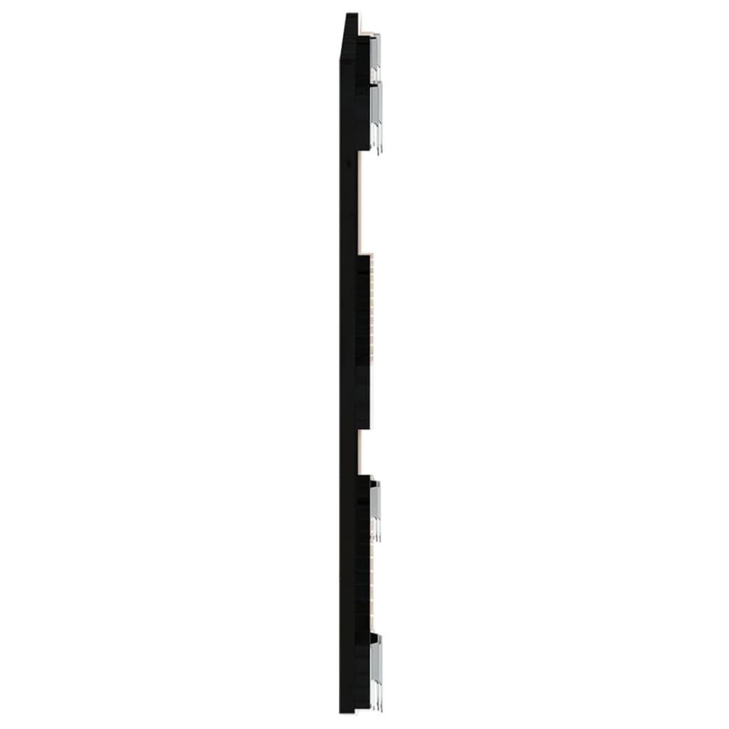 Uzglavlje za krevet Crno 82,5x3x60 cm od masivne borovine