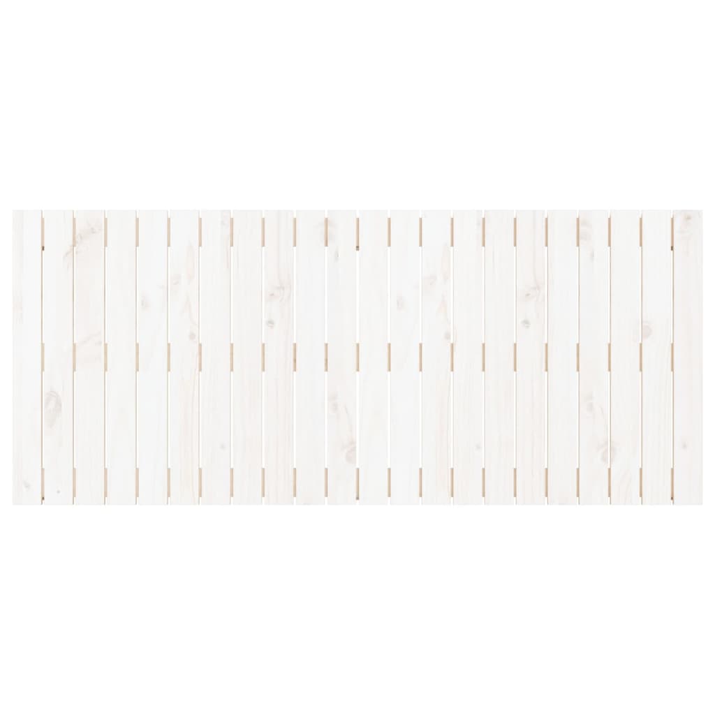 Zidno uzglavlje bijelo 140x3x60 cm od masivne borovine
