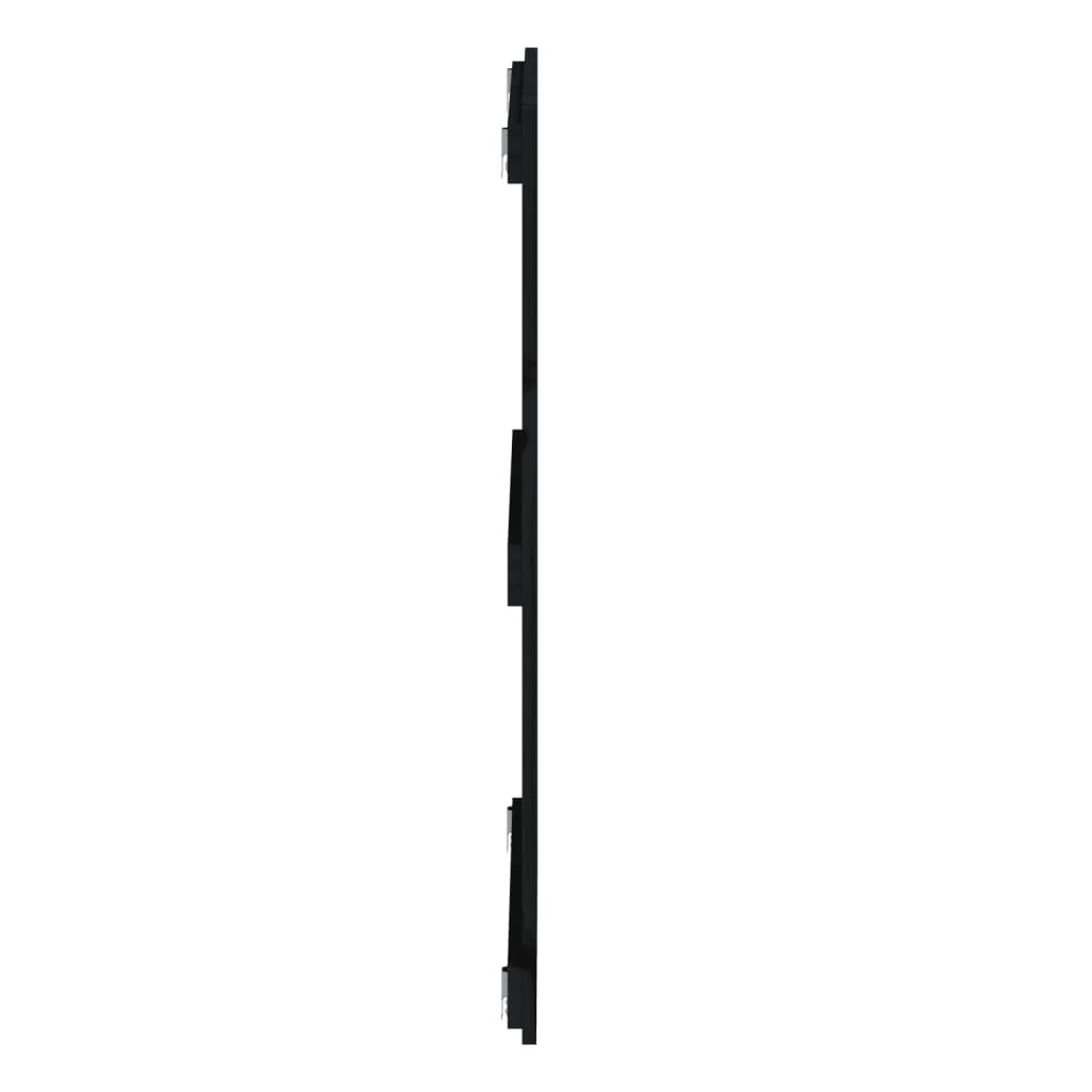 Zidno uzglavlje crni 108 x 3 x 90 cm od masivne borovine