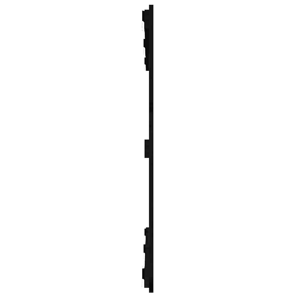 Uzglavlje za krevet Crno 127,5x3x90 cm od masivne borovine