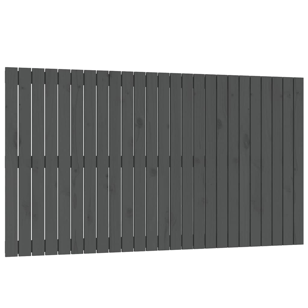 Zidno uzglavlje sivo 159,5x3x90 cm od masivne borovine