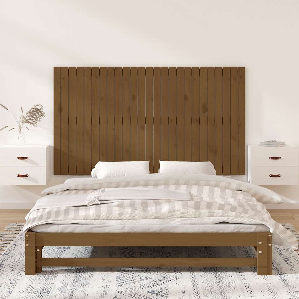 Uzglavlje za krevet boja meda 159,5x3x90 cm masivna borovina