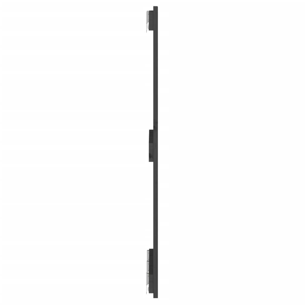 Zidno uzglavlje sivo 140x3x90 cm od masivne borovine