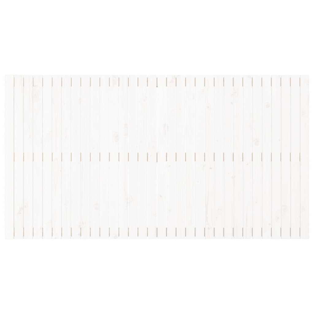Zidno uzglavlje bijelo 204x3x110 cm od masivne borovine