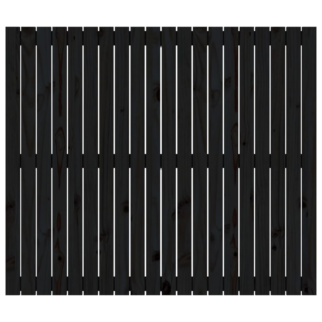 Uzglavlje za krevet Crno 127,5x3x110 cm od masivne borovine