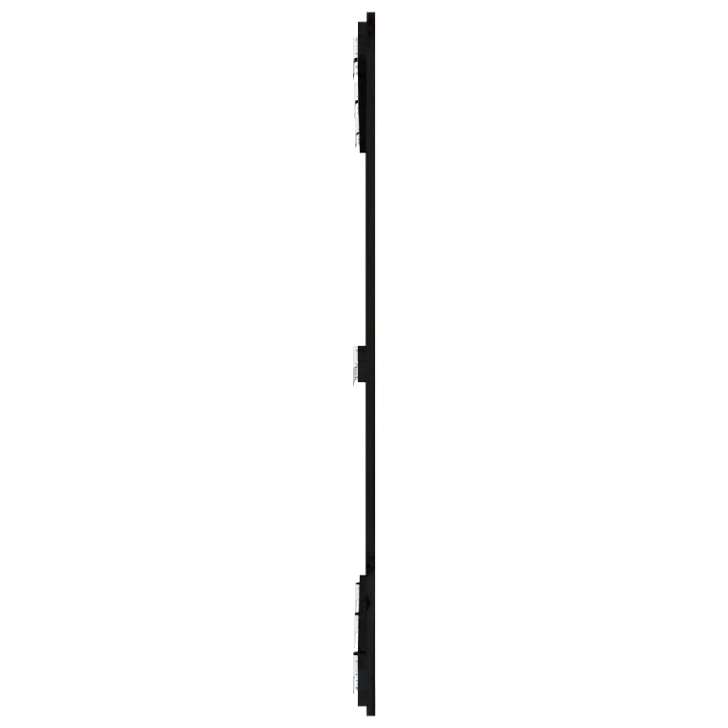 Uzglavlje za krevet Crno 127,5x3x110 cm od masivne borovine
