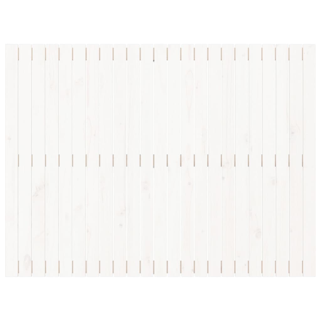 Zidno uzglavlje bijelo 146,5x3x110 cm od masivne borovine
