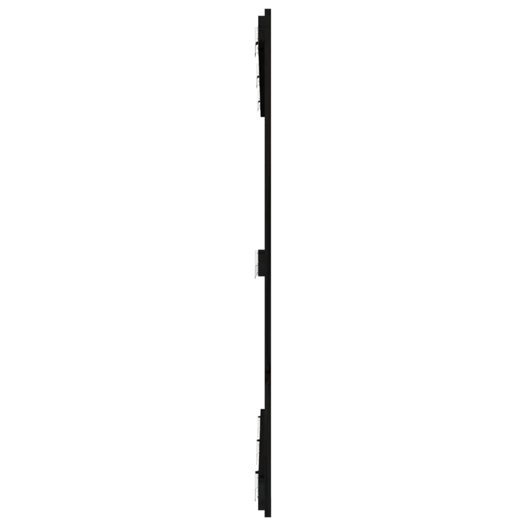 Zidno uzglavlje crni 146,5x3x110 cm od masivne borovine