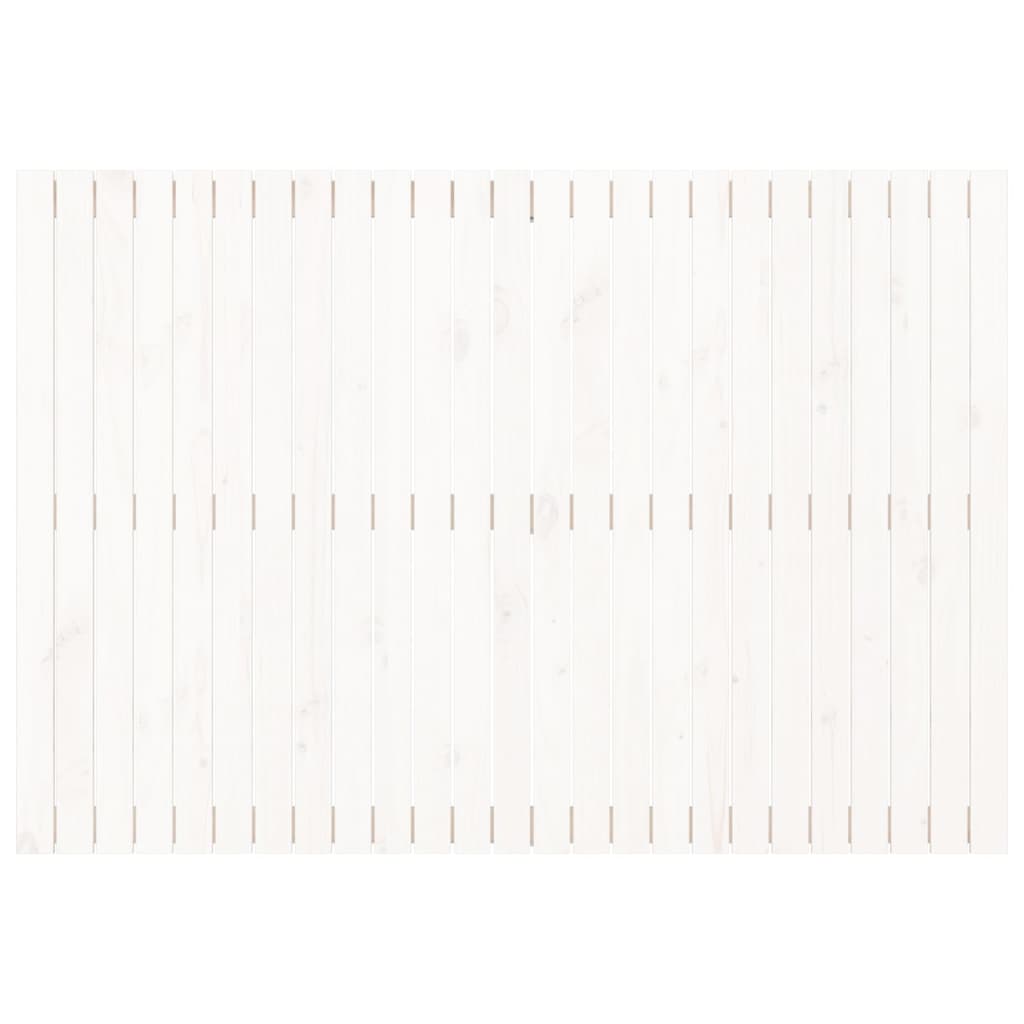 Zidno uzglavlje bijelo 159,5x3x110 cm od masivne borovine