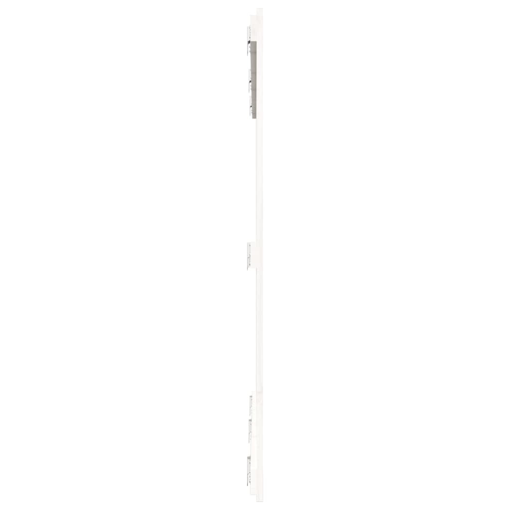 Zidno uzglavlje bijelo 159,5x3x110 cm od masivne borovine