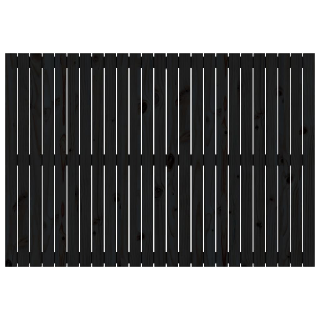 Zidno uzglavlje crni 159,5x3x110 cm od masivne borovine