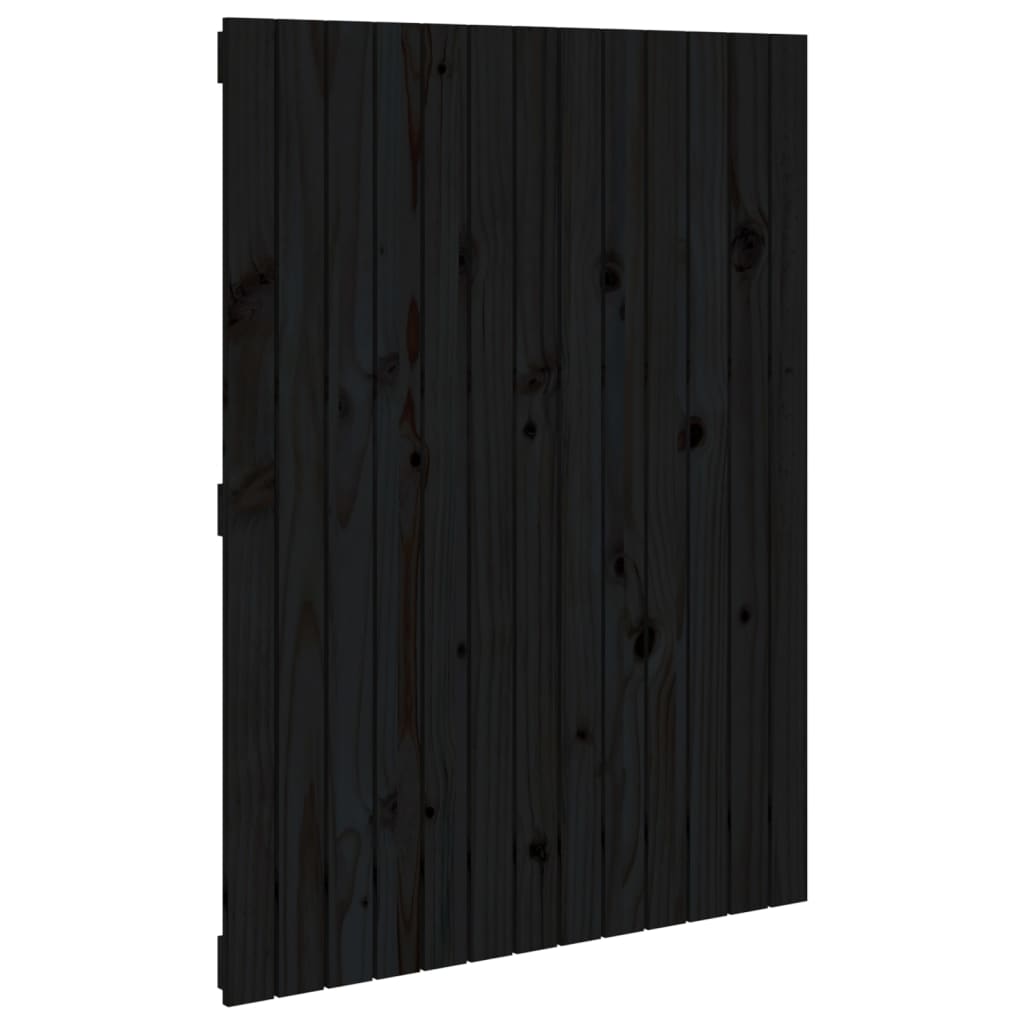 Zidno uzglavlje crno 82,5 x 3 x 110 cm od masivne borovine