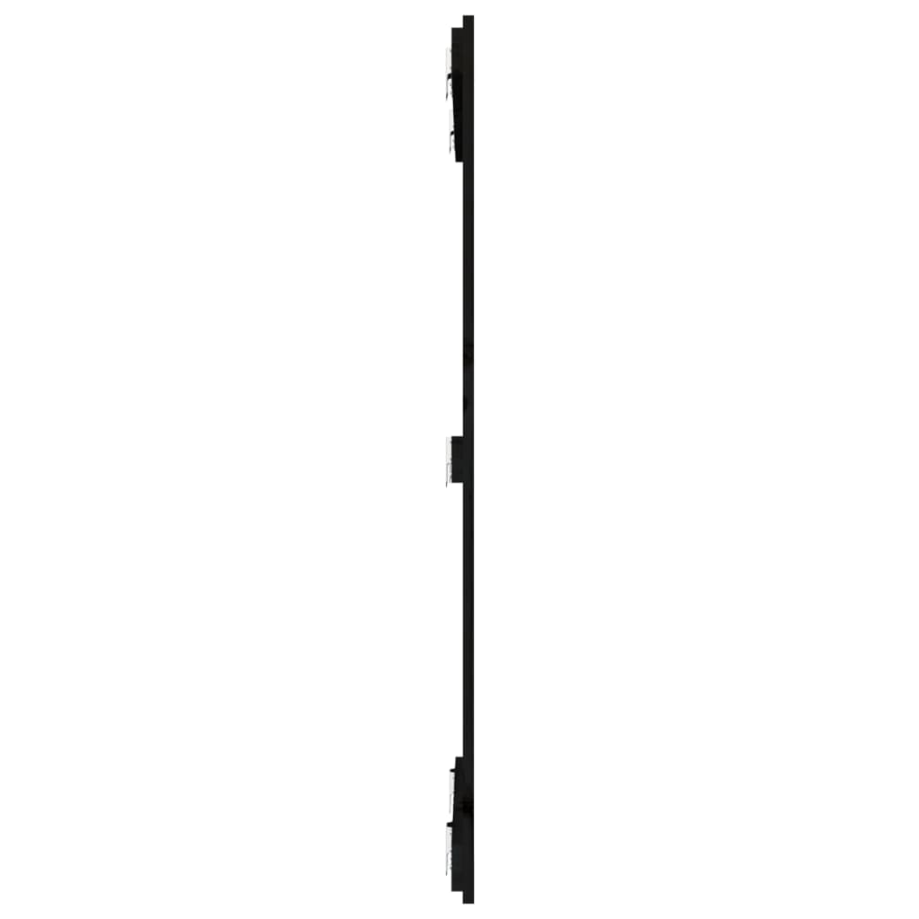 Zidno uzglavlje crno 82,5 x 3 x 110 cm od masivne borovine