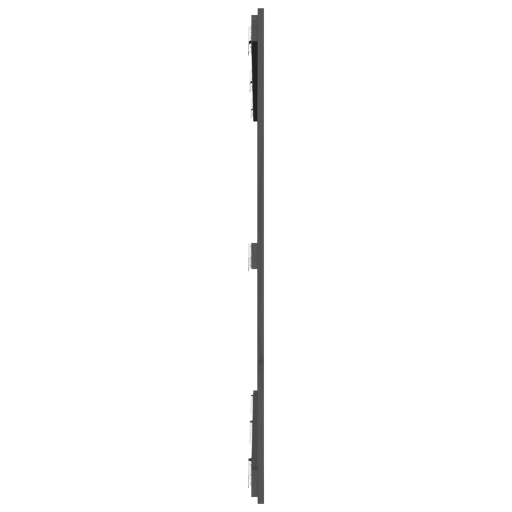 Zidno uzglavlje sivo 166x3x110 cm od masivne borovine