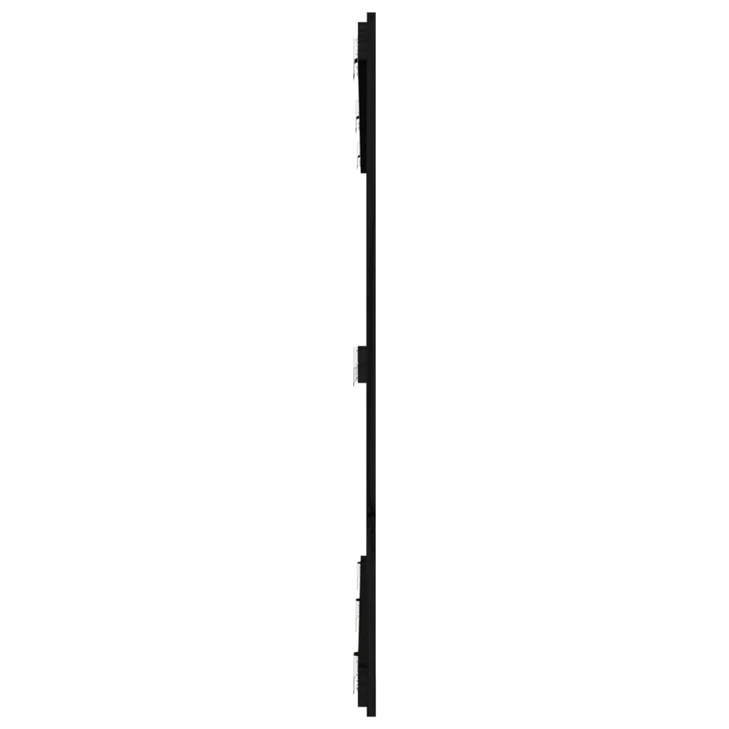 Zidno uzglavlje crni 166x3x110 cm od masivne borovine