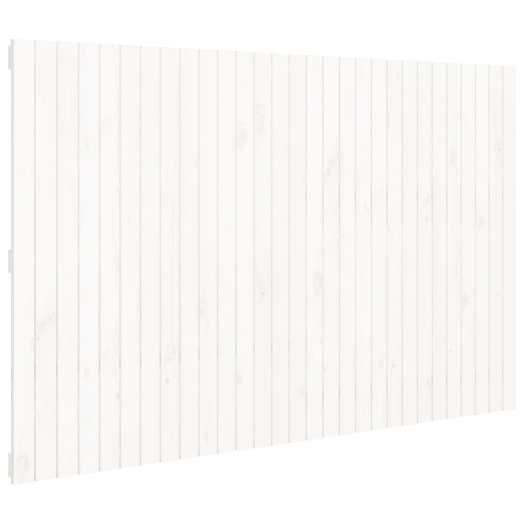 Zidno uzglavlje bijelo 185x3x110 cm od masivne borovine