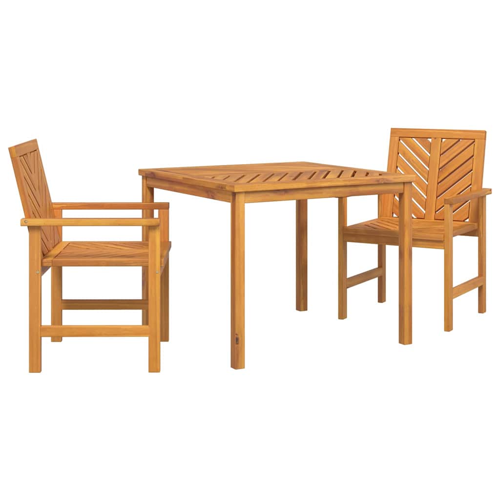 Vrtni set za objed 3 pcs Smeđa Čvrsto drvo akacije