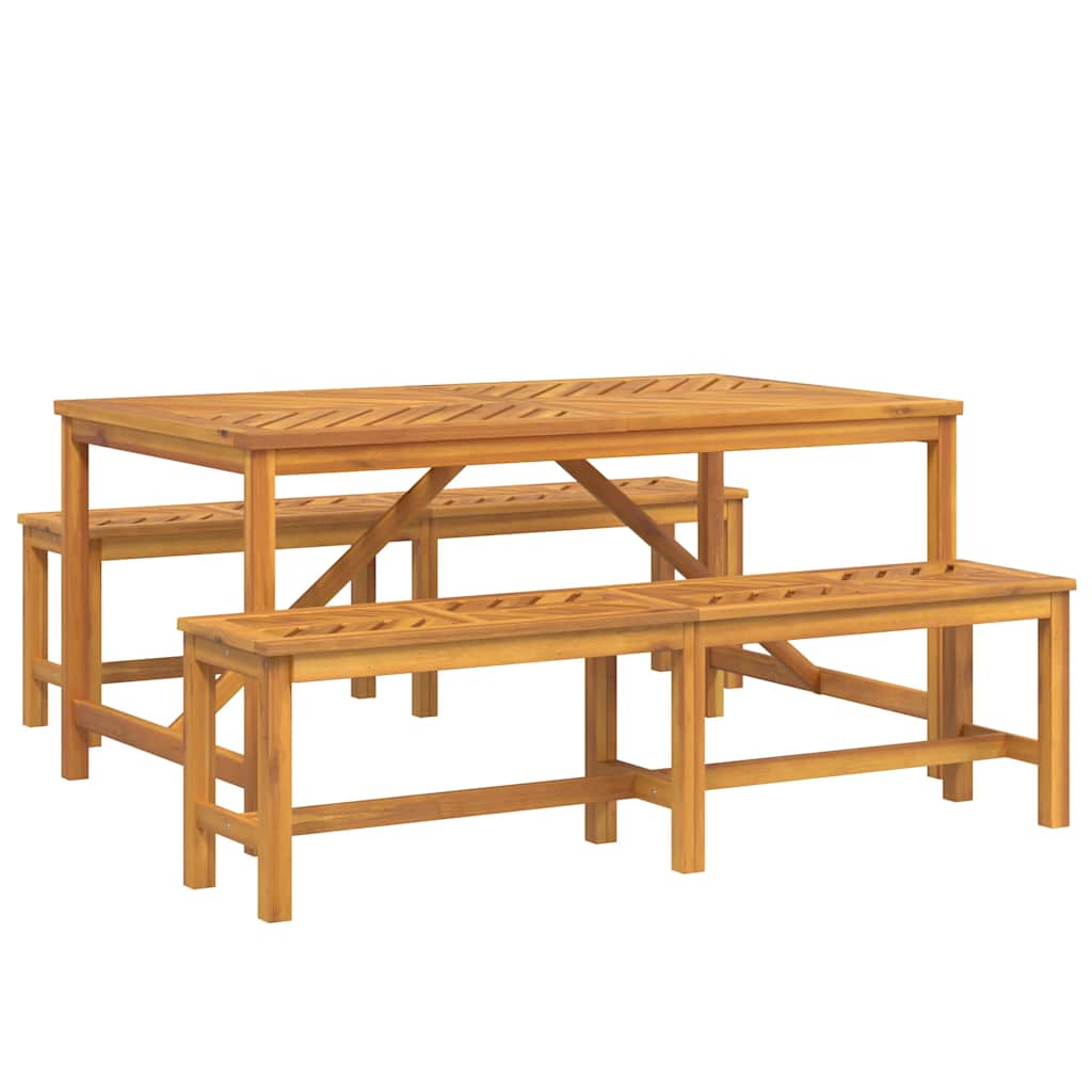 Vrtni set za objed 3 kom. Smeđa 150 x 90 x 74 cm