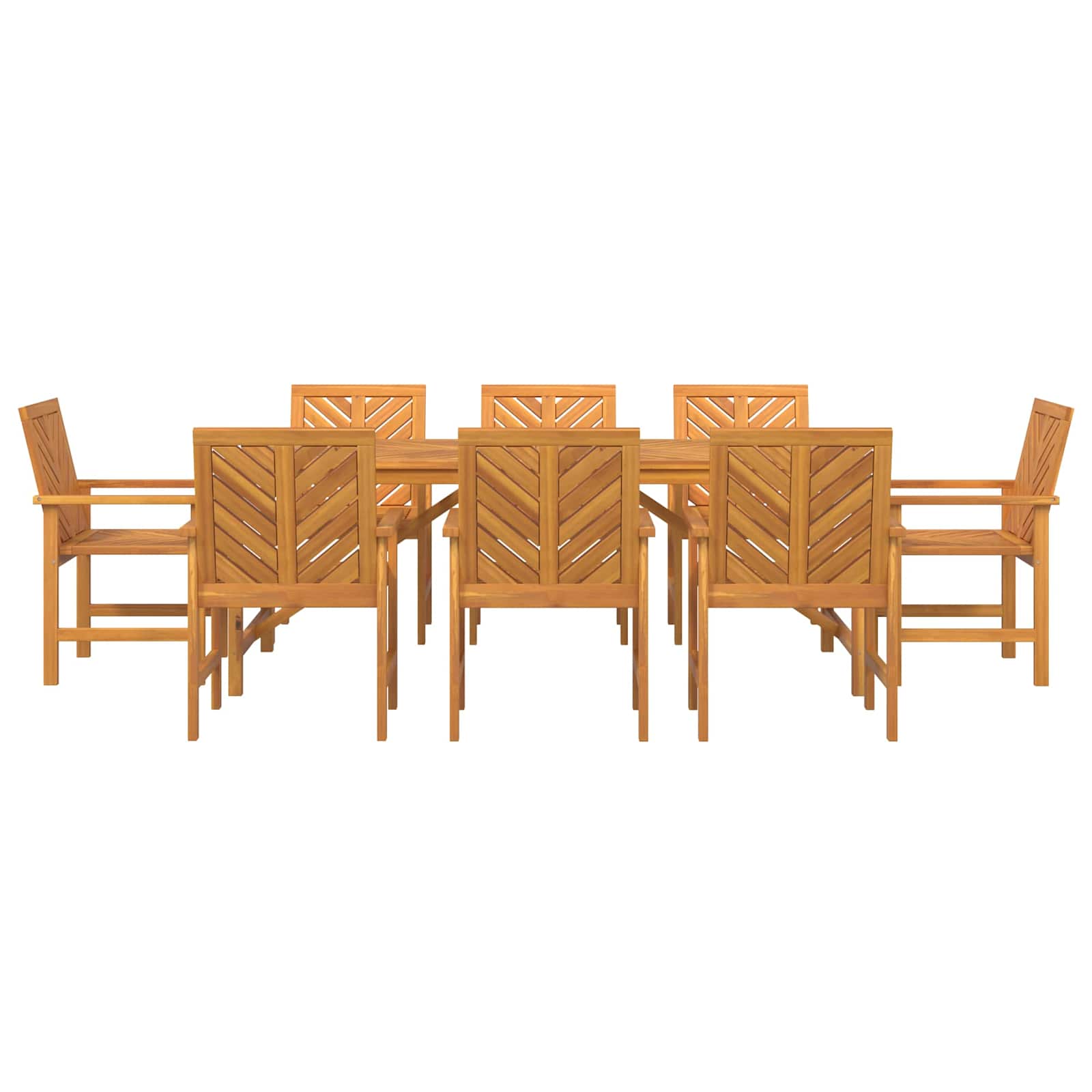 Vrtni set za objed 9 pcs Smeđa Čvrsto drvo akacije