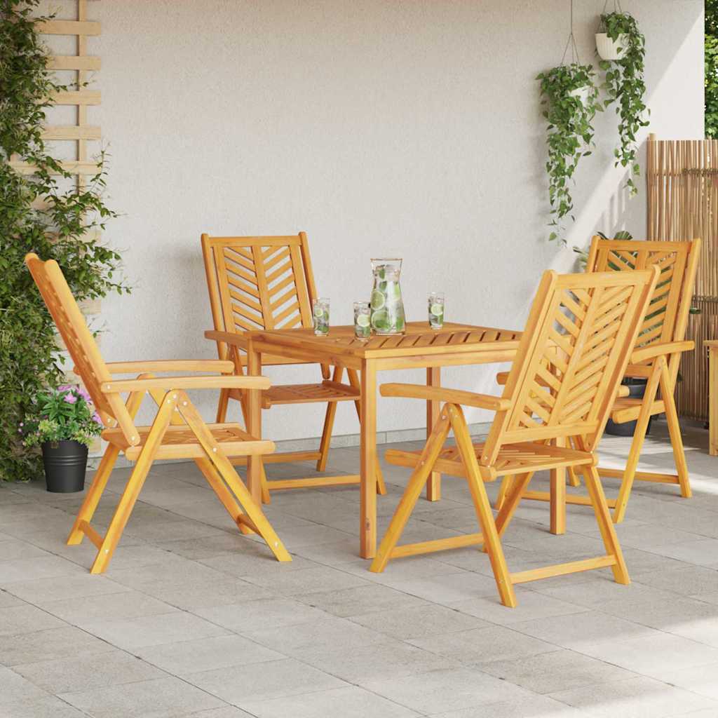 Vrtni set za objed 5 pcs Smeđa Čvrsto drvo akacije