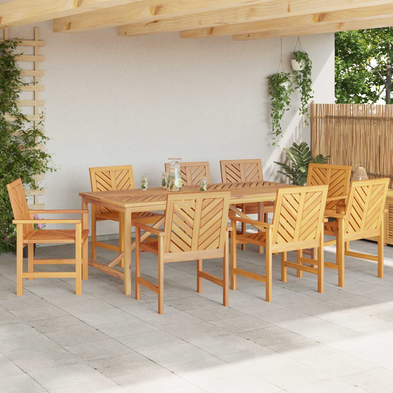 Stolac za blagovanje 8 pcs Prirodna 62.5 x 59 x 89 cm