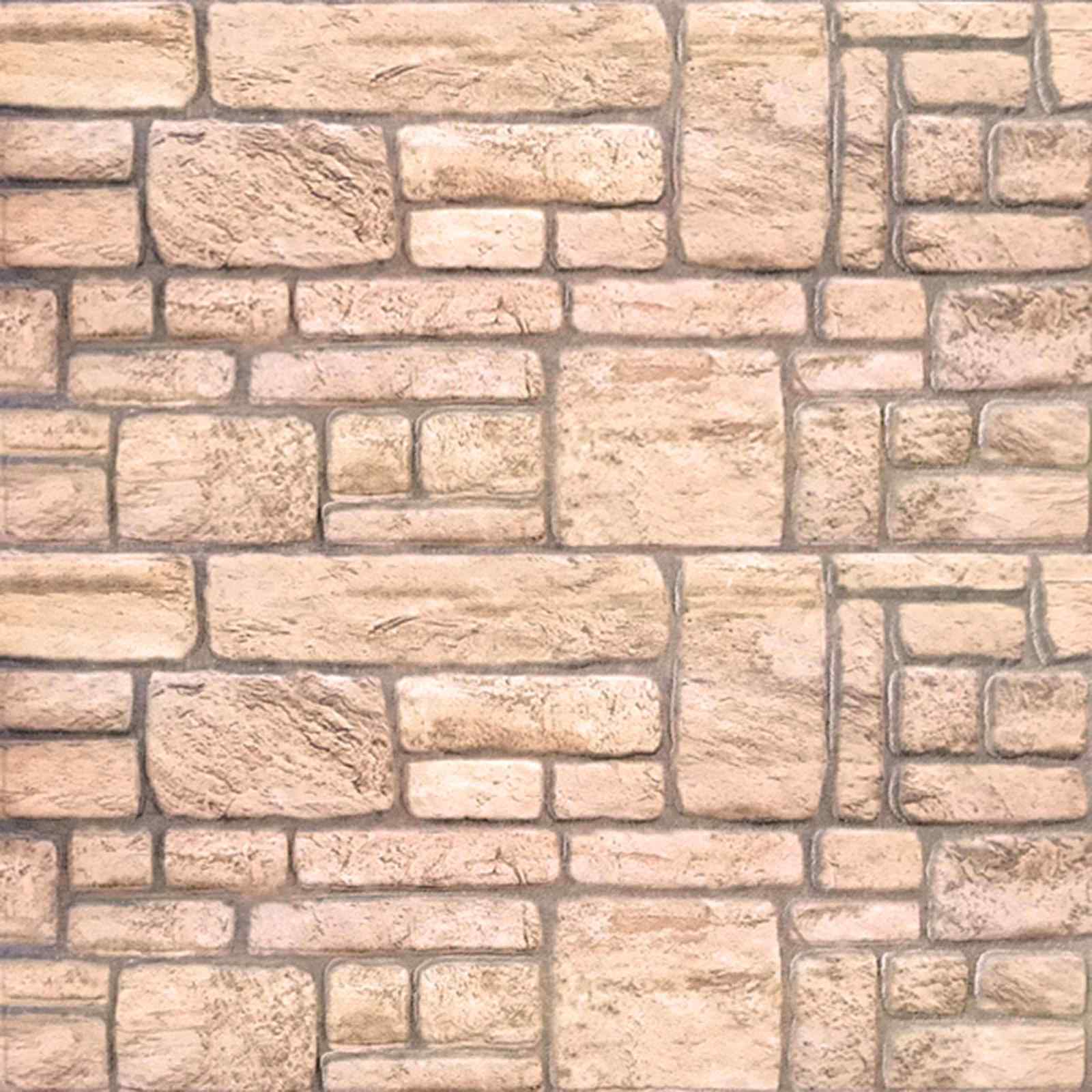 Zidne panele 10 pcs Bež 100 x 50 cm EPS pjena
