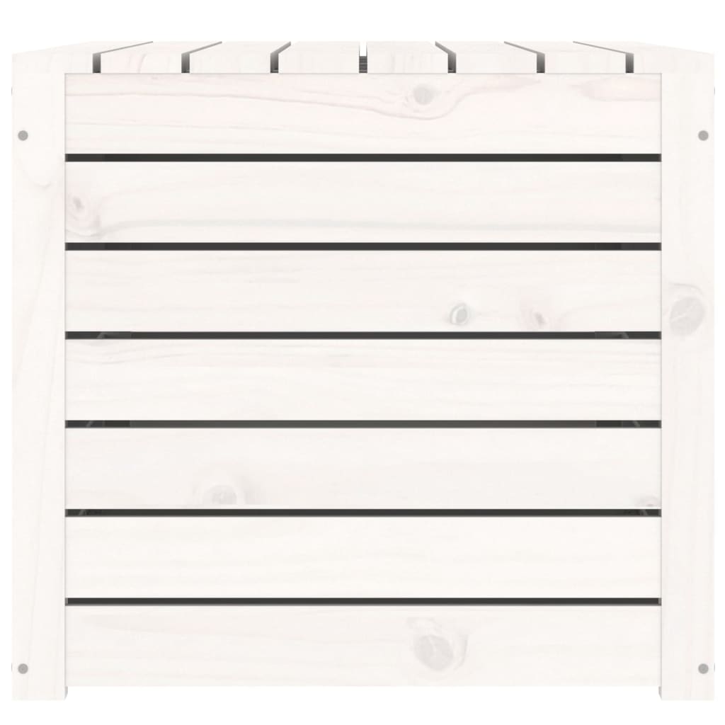 Vrtna kutija bijela 101 x 50,5 x 46,5 cm od masivne borovine