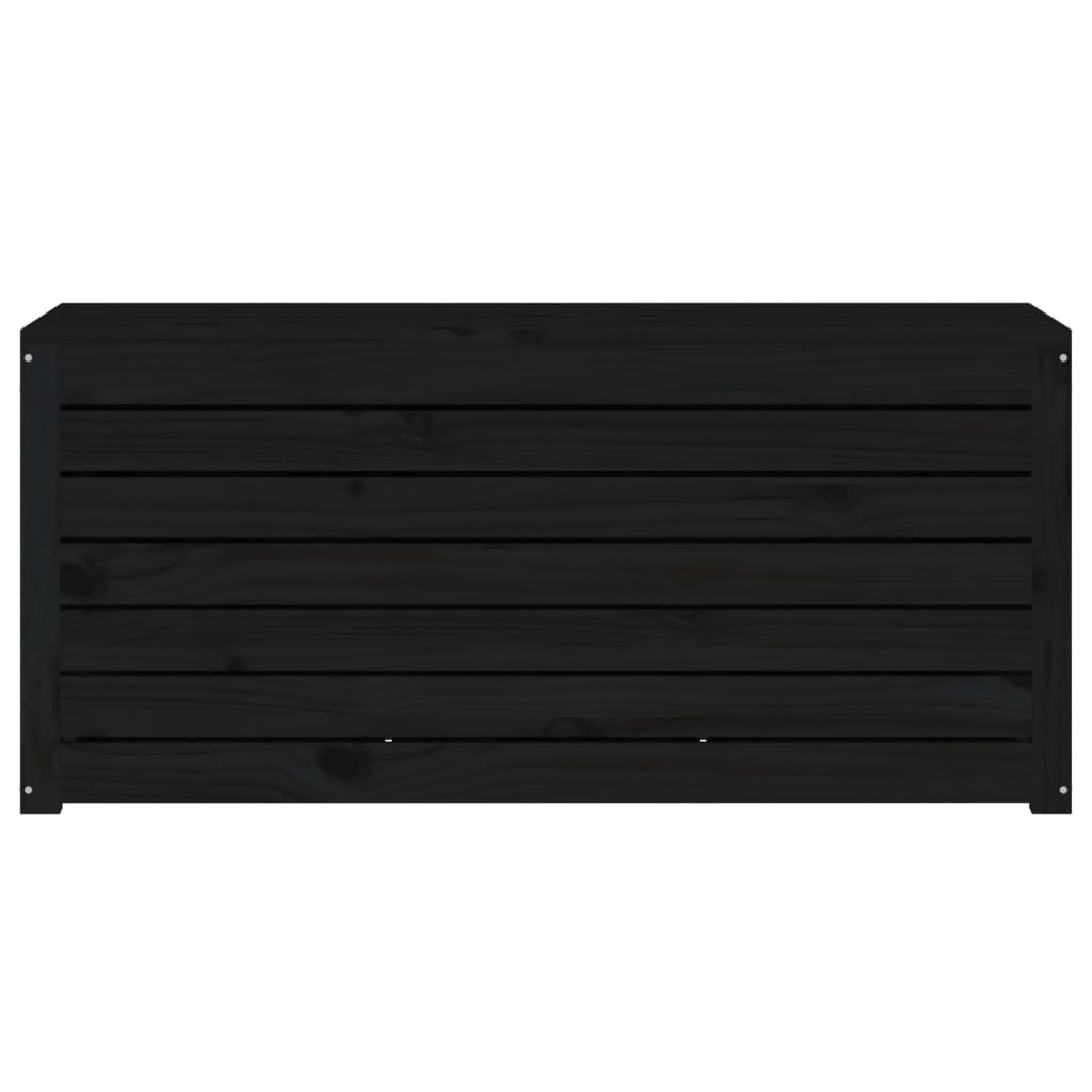 Vrtna kutija crna 101 x 50,5 x 46,5 cm od masivne borovine