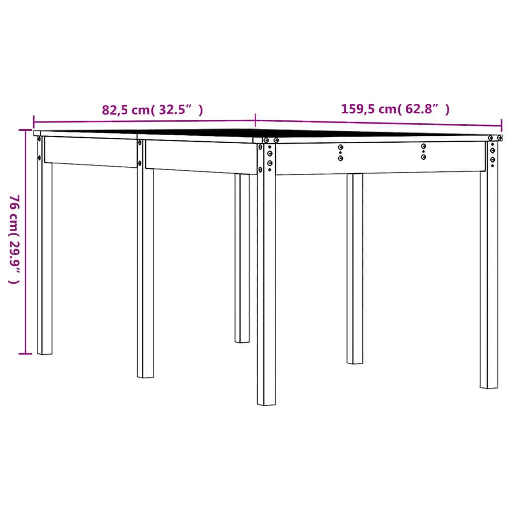 Vrtni stol boja meda 159,5x82,5x76 cm od masivne borovine